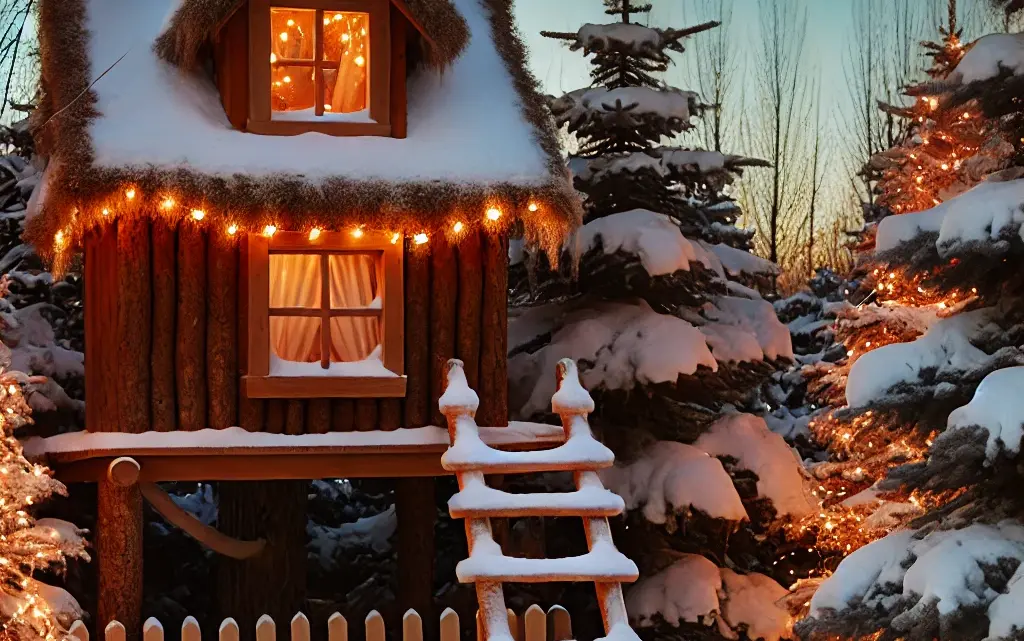 Baumhausübernachtung als Weihnachtsgeschenk