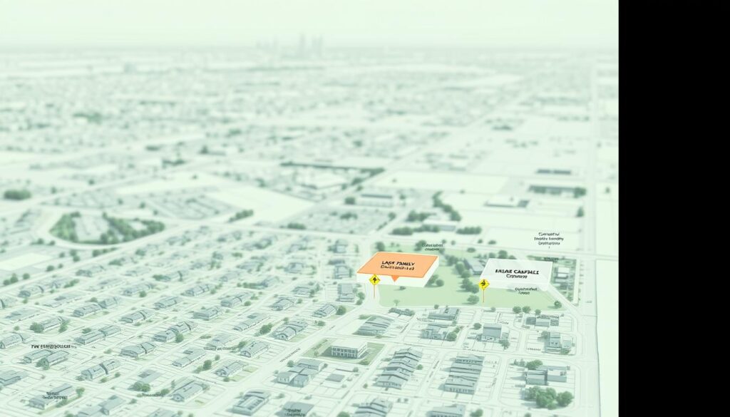 Bebauungsplan und Flächennutzung