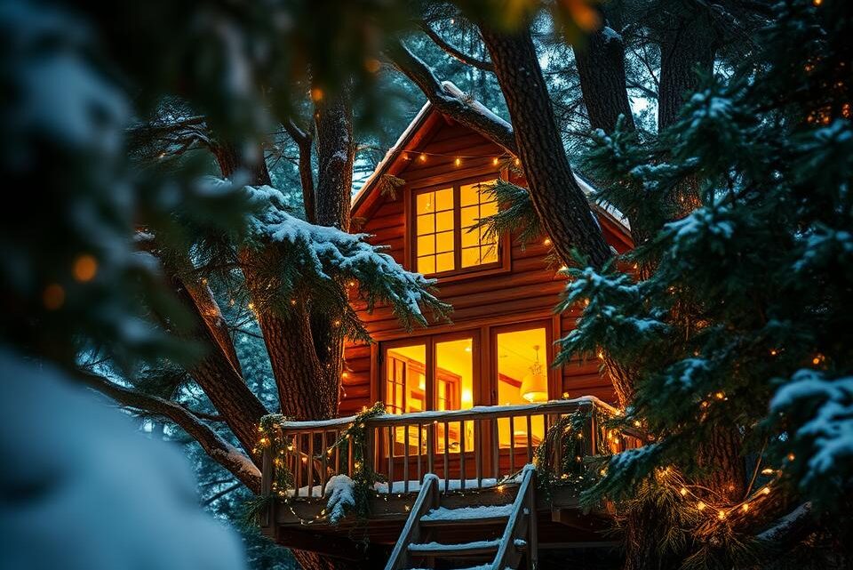 Baumhausübernachtung zu Weihnachten verschenken